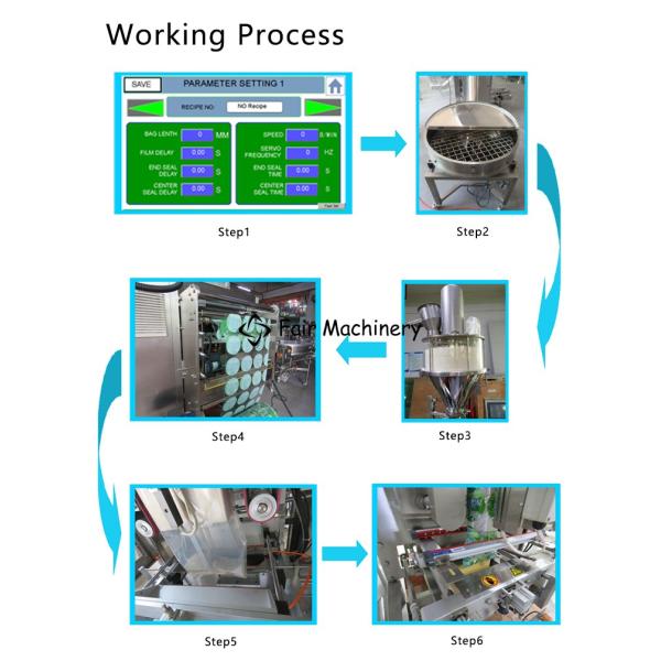 pó de lavagem 304 de aço inoxidável que desinfeta a máquina de embalagem do malote do pó