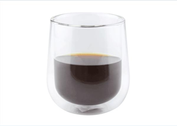 Insulated Double Layer Glass Coffee Cups , Double Wall Coffee Mug Heat Resistance