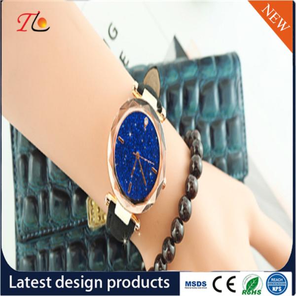 Wholesale Women's Watches PU Watch Band Alloy Case PU Watches Color Dial with Diamond Fashion Watch