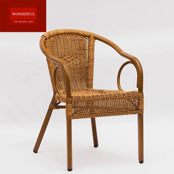 Enjoy Dining in Style with Our Aluminium Rattan Wicker Round French Bistro Chair