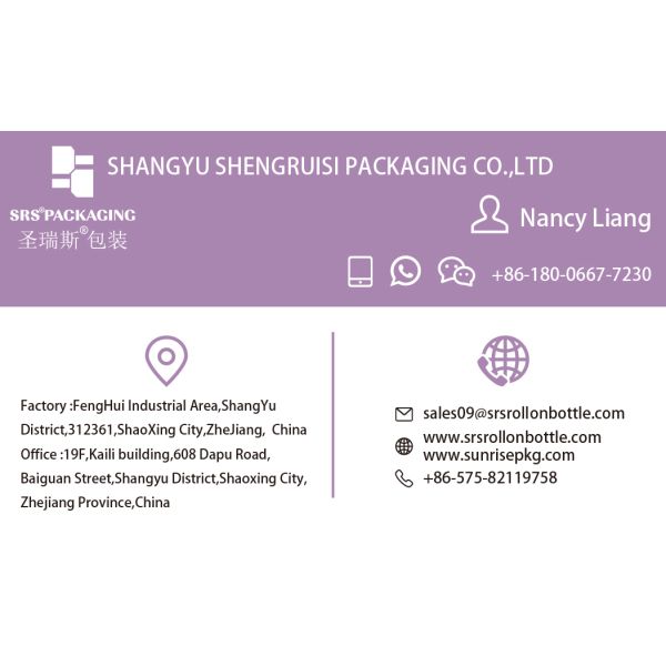 SRS Packaging 5ml Customized Molded Glass Roll on Bottle for Perfume Essential Oil
