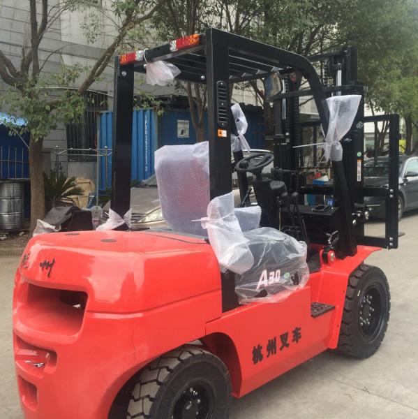 3 Ton HANGCHA Used Diesel Forklifts 3m Lifting Height Diesel Engine Power Type