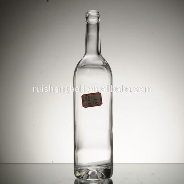 Decal Surface Handling Custom Giant 750ml 1000ml Empty Brewing Gin Rum Decanter Alcohol Liquor Plum Wine Glass Bottle