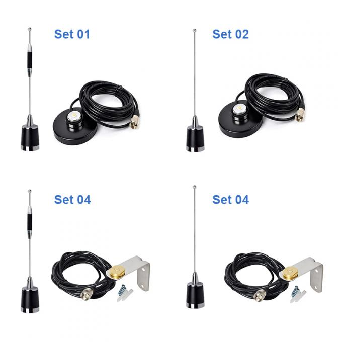 NMO Dual Band Car Antenna 144MHz VHF 430MHz UHF 2 Way Radio Antenna Mount HT-B781
