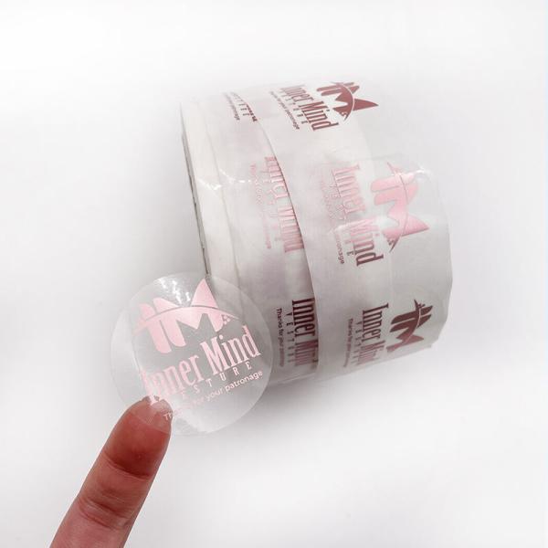 Печать крена прозрачная ясная маркирует логотип стикера золотой фольги изготовленный на заказ