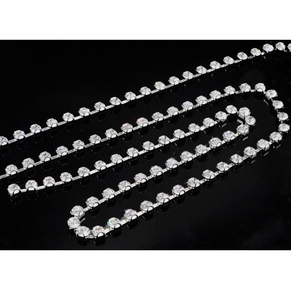 Crystal Diamond Rhinestone Chain Necklace Trimming Claw Copper Material