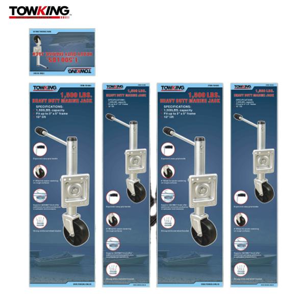 1500 Pound Side Wind Trailer Jack For Boat Trailer With 8'' Wheel