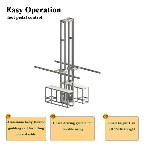Double Station Blind Inspection Hoist Machine 3000mm Inspection Hoist Roller