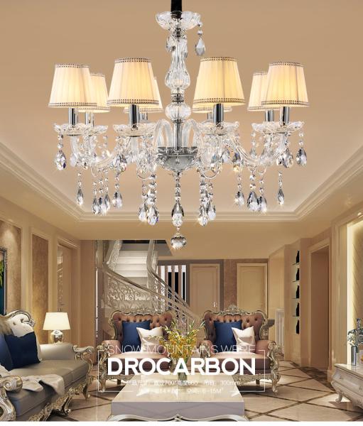 Gothic Crystal chandelier Lighting With lampshade For Home (WH-CY-85)