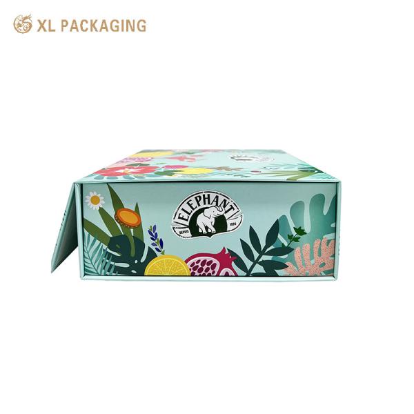 Customizable Eco-friendly Foldable Magnetic Closure Gift Box with Gold Foil for Luxury Packaging