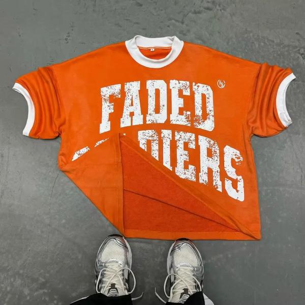 Custom Distressed Rips Logo 100% Cotton High Quality Vintage Acid Wash Tees Faded Oversized Cropped Top Boxy Fit T Shirt for Men