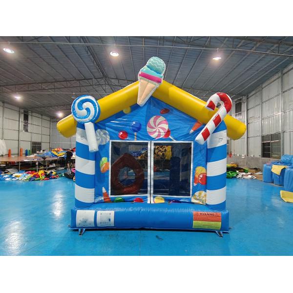 Commercial Grade Outdoor Indoor Inflatable Bounce House Blue Candy House Inflatable Jumping Castle For Kids