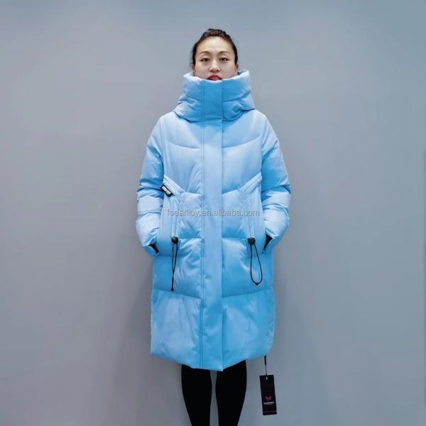 FODARLLOY F22517 Ladies Warm Hooded Cotton-padded Clothes Women Slim Long Winter Jackets Women Coats