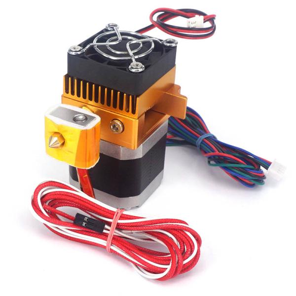 Yellow/Black 3D Print Head MK8 Prusa I3 Metal Nozzle Extruder Kit
