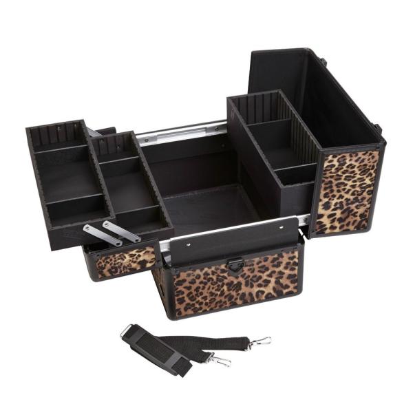 Fine Finished Aluminum Makeup Train Case Personalised Logo Printed With 3 Trays