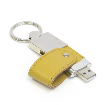 Ручка USB металла 2,0 кожаная с выбивать/логотип лазера/печати