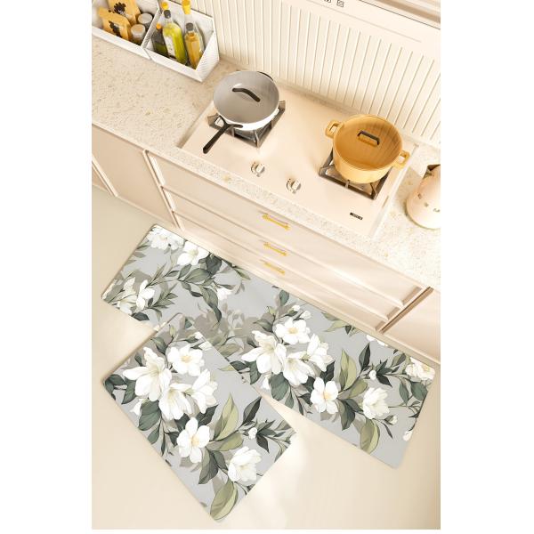 Long Kitchen Entrance Floor Mat with Customized Design and Waterproof Function