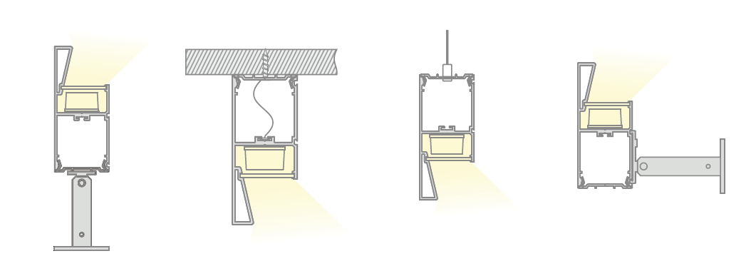 Architectural LED Wall Grazer Light  23W (1200MM) | Linear Grazing Luminaire for Walls & Ceilings