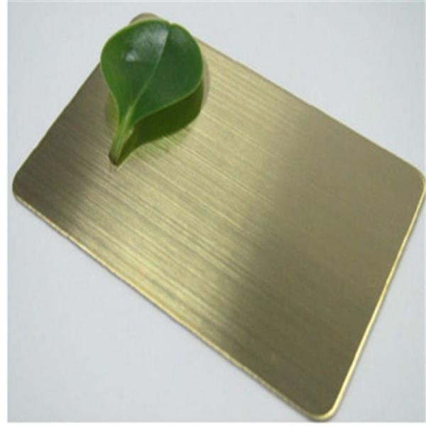 ss 304 sheet suppliers in China decorative stainless steel sheet with bronze color hairline finish