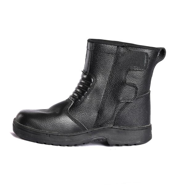 Chaussures de sécurité haute coupe en PU Sole Ultimate Comfort Tissu en cuir noir Supérieur Chaussures de sécurité pour hommes