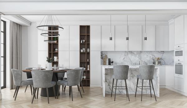 Particle Board Modern High Gloss Lacquer Kitchen Cabinet Design
