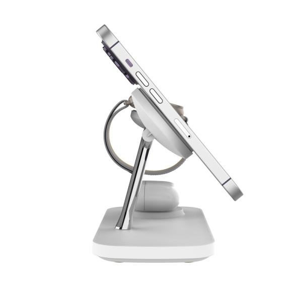 QI2 Все в 1 5 в 1 Магнитное 15 Вт быстрое беспроводное зарядное устройство для iPhone 16 15 14 Умные часы Наушники