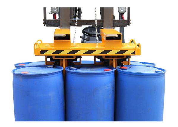 YL6 Forklift and Crane mounted Six Barrels Clamp Hoist Unique Eagle-grip Structure 6 Drums Load Capacity 500KgX6