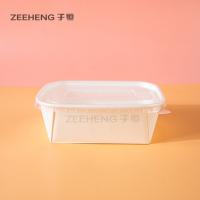 Récipient de nourriture en papier de cuvettes jetables de Rectangle de haute qualité de Ziheng avec des couvercles