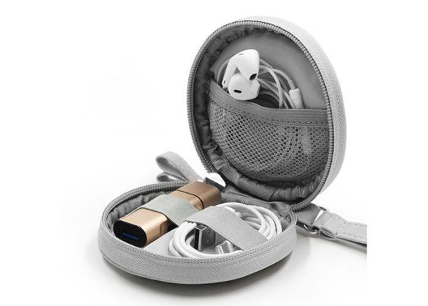 New Design Mini Leather Earphone Wire Storage Bag , Coins Organizer Bag