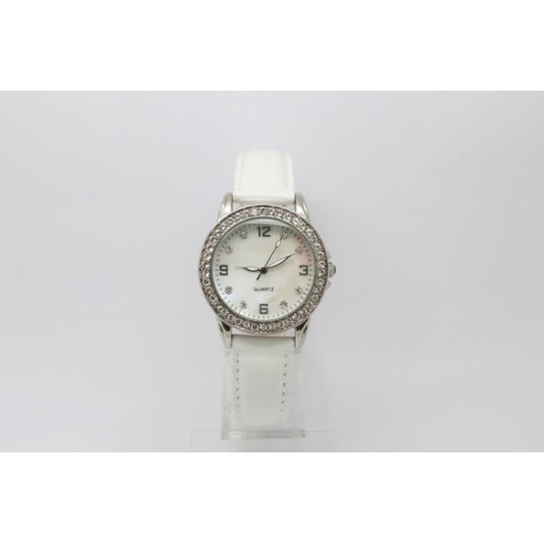MOP Dial Alloy Case Quartz Ladies Fashion Watches PU Leather Band