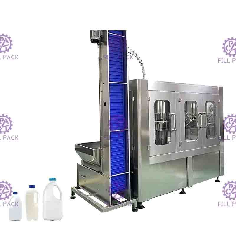 Automatic monoblock 6000BPH Bottle Integral 3-in-1washing-filing-capping Milk Filling Machine / device