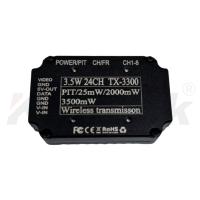 3.3GHz 3.5W 超軽量 24チャンネル FPV アナログビデオ送信機 24.5g ドローンレース専用