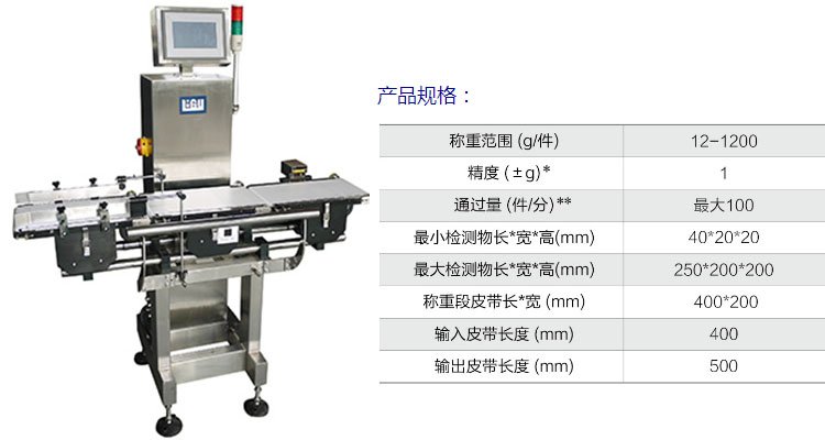 Weigher проверки пояса сброса СИД автоматический с умным экраном касания