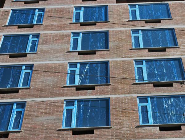 Self Adhesive Blue PE Protective Film For Window Glass Temporary Protection
