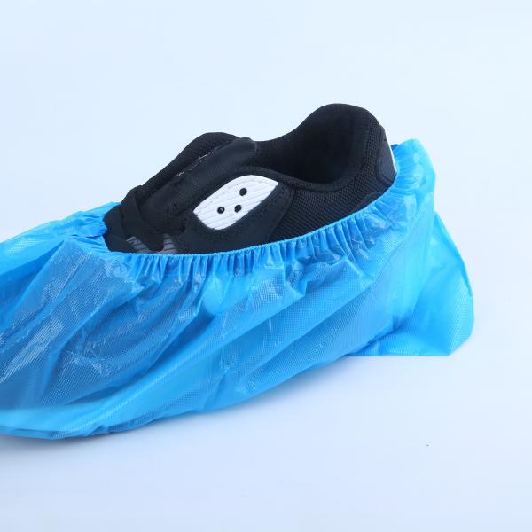 Waterproof Disposable Elastic CPE Shoe Cover with Anti-slip pattern  For Lab And Cleanroom