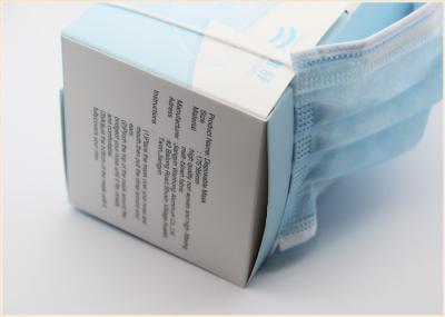 175*95mm Disposable Surgical Mask , Blue Disposable Earloop Face Mask