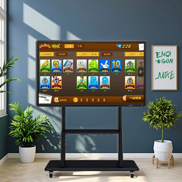 86-Inch Android LCD Interactive Smart Board with White LCD and Black Frame for