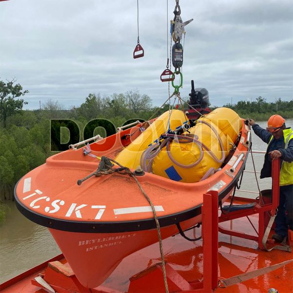 Bolsas de peso de agua de capacidad 100-1000 kg amarillas para pruebas de carga de botes salvavidas