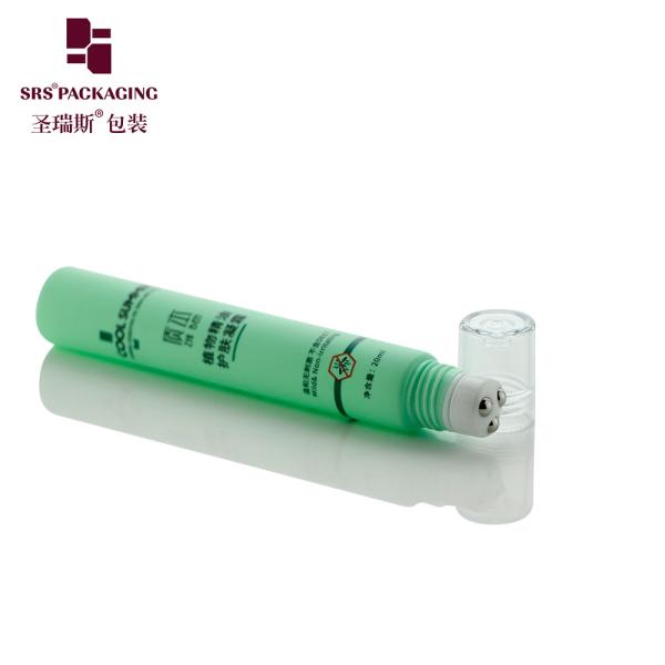Cosmetic PE Roll On Tube Green D19mm 20ml With Silkscreen Printing