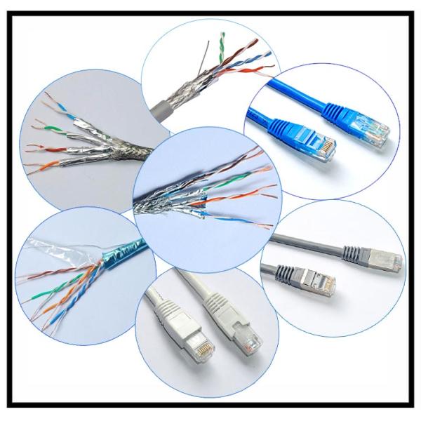 IEEE 802.3 Bare Copper Wire Sftp lan cable cat 7 305m or 500m / roll