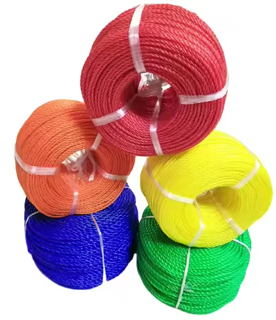 High Quality 3 Strand Polyethylene Twisted PE Monofilament Ropes For Packaging Fishing