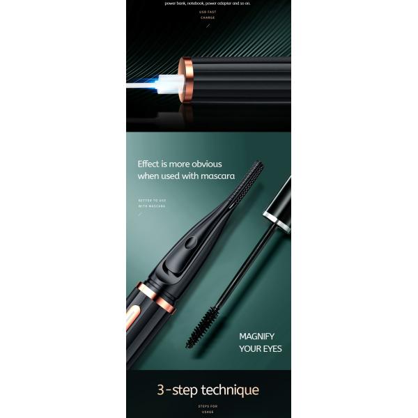 FCC Certified Mini Size Electric Heated Eyelash Curler 350mAh