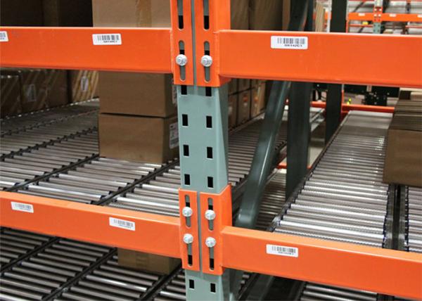 Full Metal Gravity High Density Pallet Racking System Rust Resistance RAL System Color