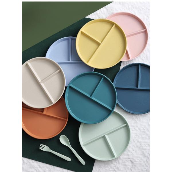 Многоразовый 3-комплектный обеденный столик БПА-беспроводный микроволновый посудомоечный автомат безопасный пшеничный волокно PP