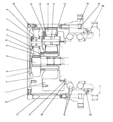 YN53D00008S014 Планетарные приспособления для Holland E215 Двигатель снижения траектории экскаватора