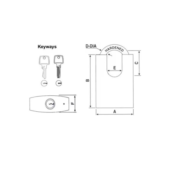 Rarlux Chrome Plated Solid Padlock Shackle Protected Anti-cut Brass Padlock