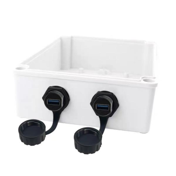 USB 3.0 Waterproof Signal Connector with IP67 Rating and PA66 Nylon Material for 1000MHz Transmission