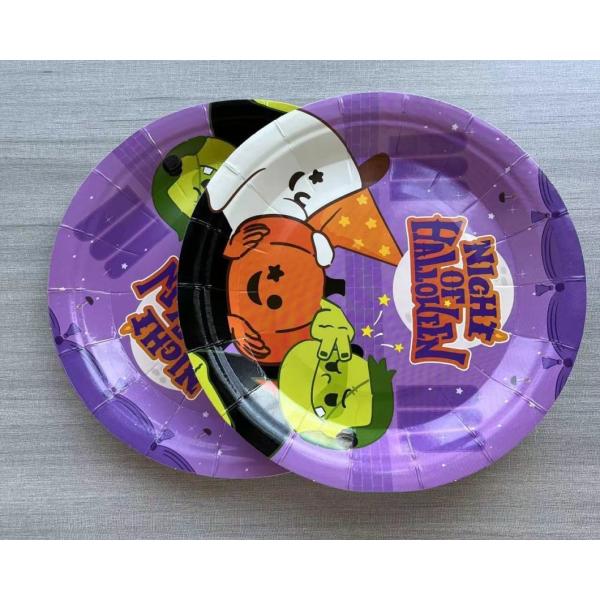 Family Party Disposable Paper Tray Customizable 300GSM Housewarming Cake Dessert Plate