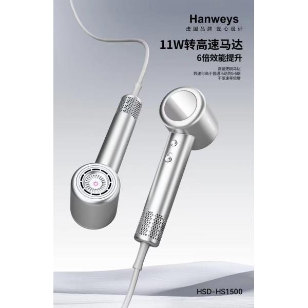 Сушилка для волос 110000 оборотов в минуту высокоскоростной бесстылочный двигатель отрицательный ионный сушилка для быстрой сушки, низкий шум термоконтроль