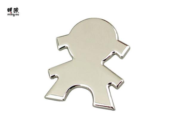 Shiny Silver Custom Metal Fridge Magnets Girl Style , Pretty Refrigerator Door Magnets